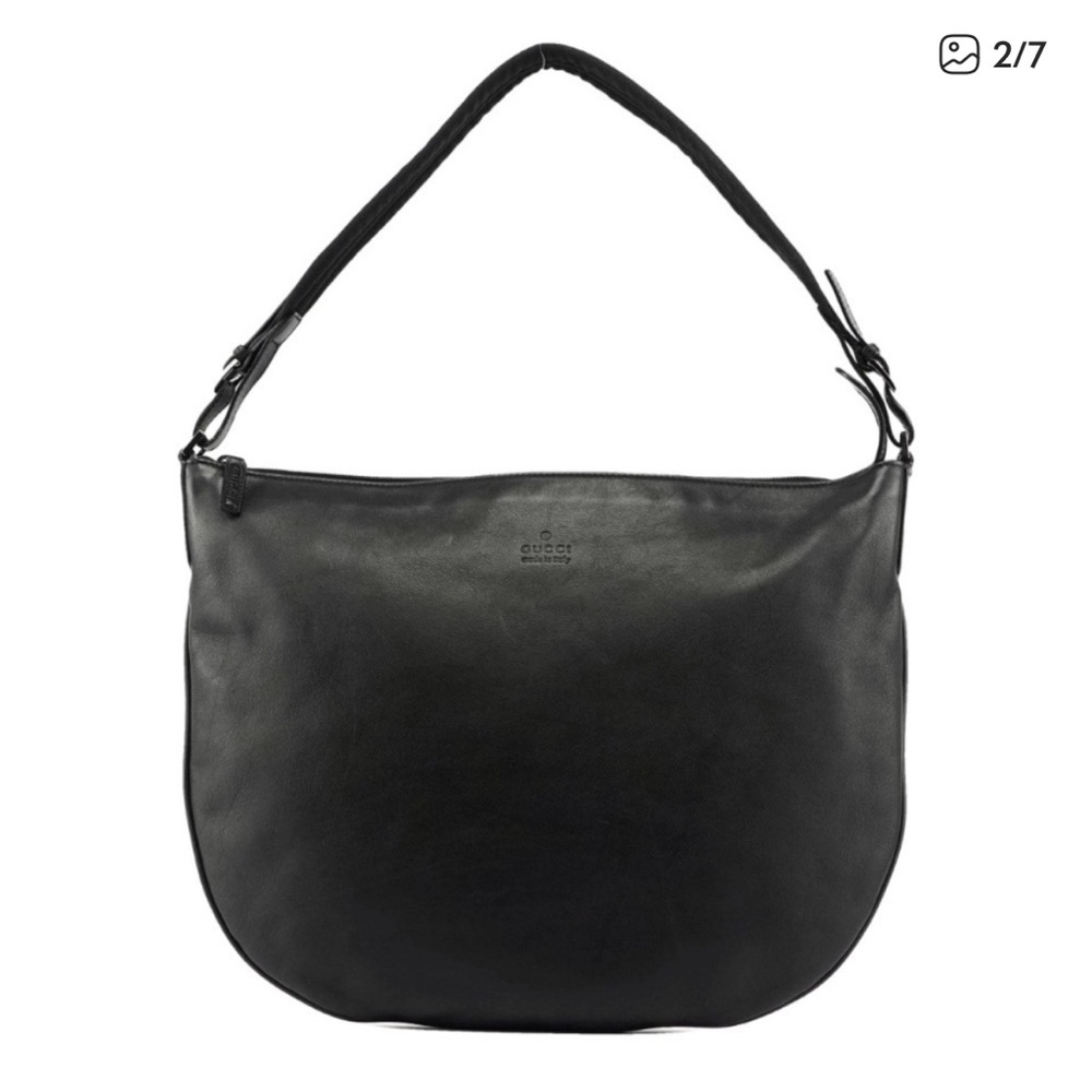 GUCCI by Tom Ford Charlotte Black Leather Hobo Bag with COA Purse